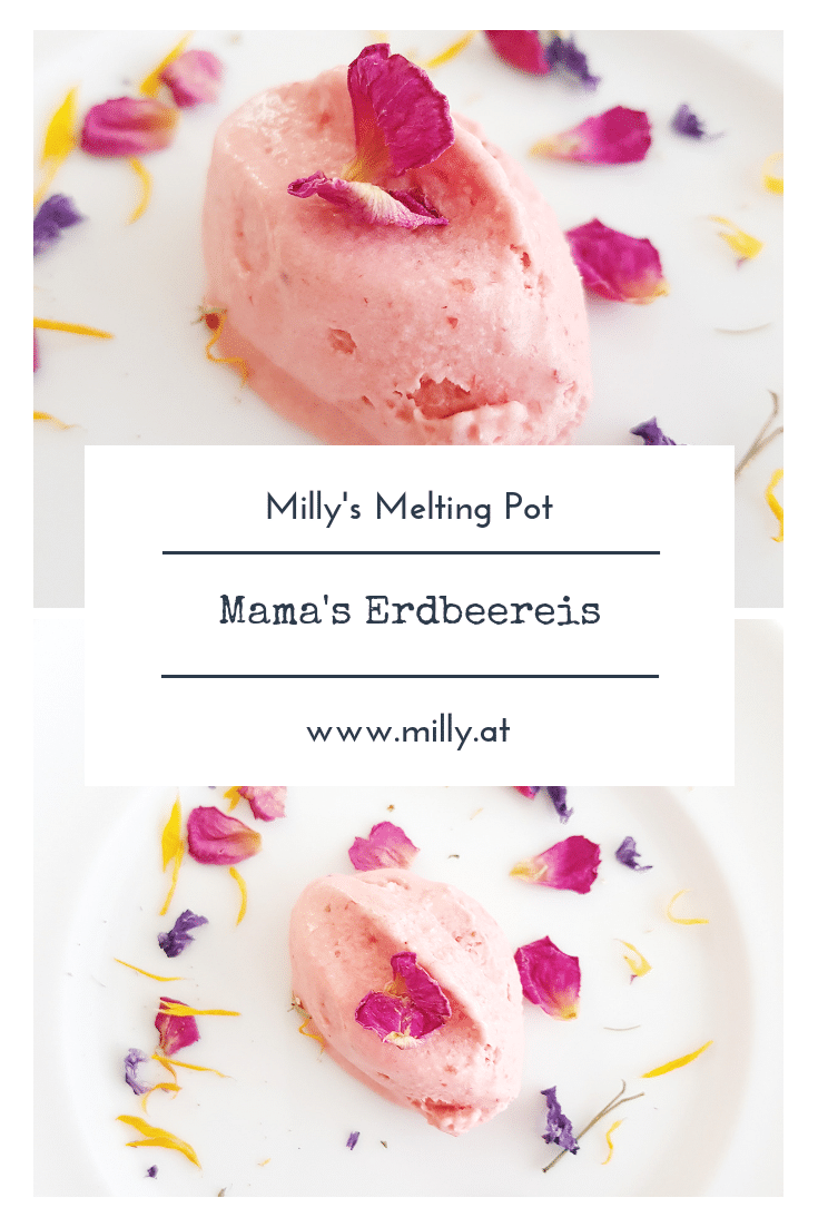 Schnelles und cremiges Erdbeereis, auch ohne Eismaschine! Auch einfach mit anderen Früchten zu machen! # sommer #eis #dessert
