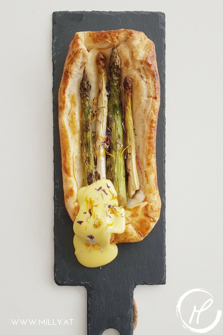 Spargel Tarte &amp; Limetten Hollandaise - Milly&amp;#39;s Melting Pot